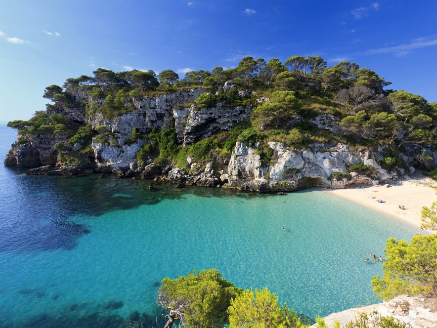 beaches-europe-Menorca-Cala-Macarelleta-spain-GettyImages-131262271